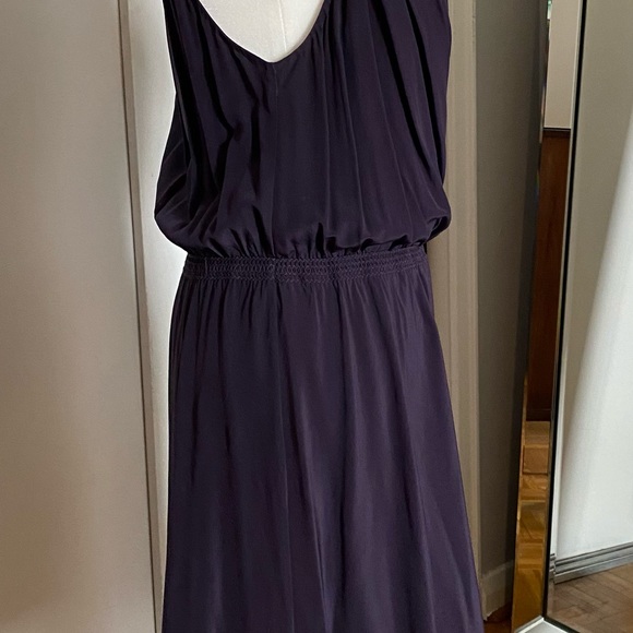 Babaton Aubergine silk dress size 6 - Picture 2 of 3